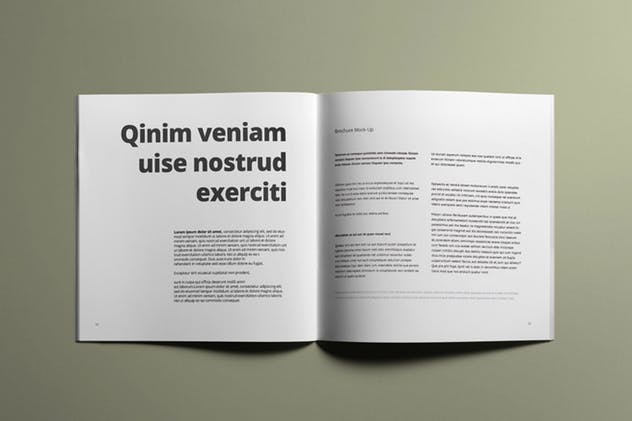 方形企业宣传册样机模板 Square Brochure Mockup插图(3)