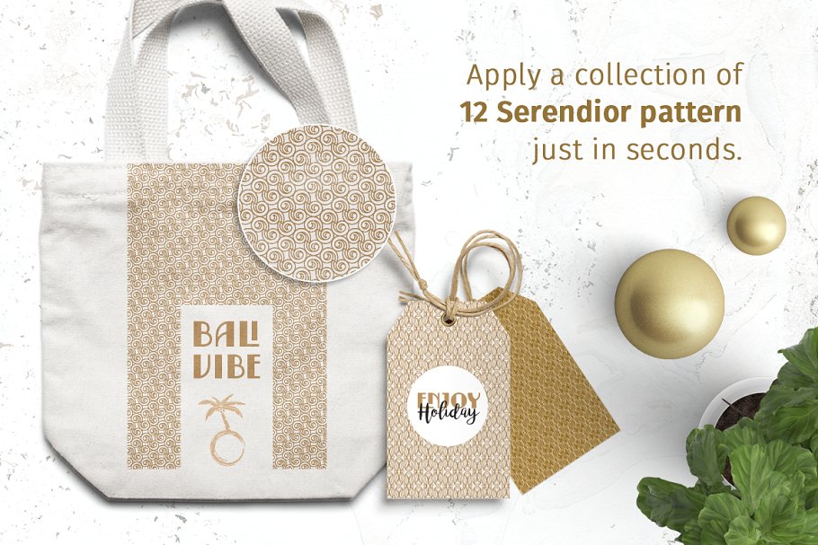 20世纪20年代装饰艺术英文字体&纹理 Serendior | Font & Seamless Patterns插图(15)