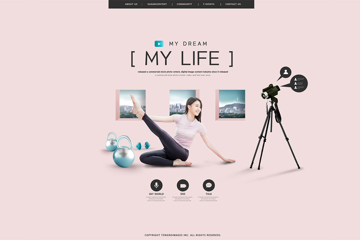 运动锻炼健康生活方式拍摄场景海报设计素材插图