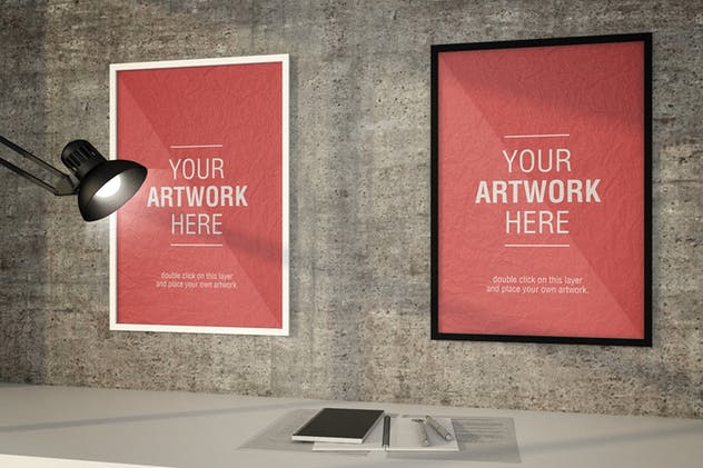 企业文化宣传企业办公场所画框样机 Design Office MockUp插图(6)