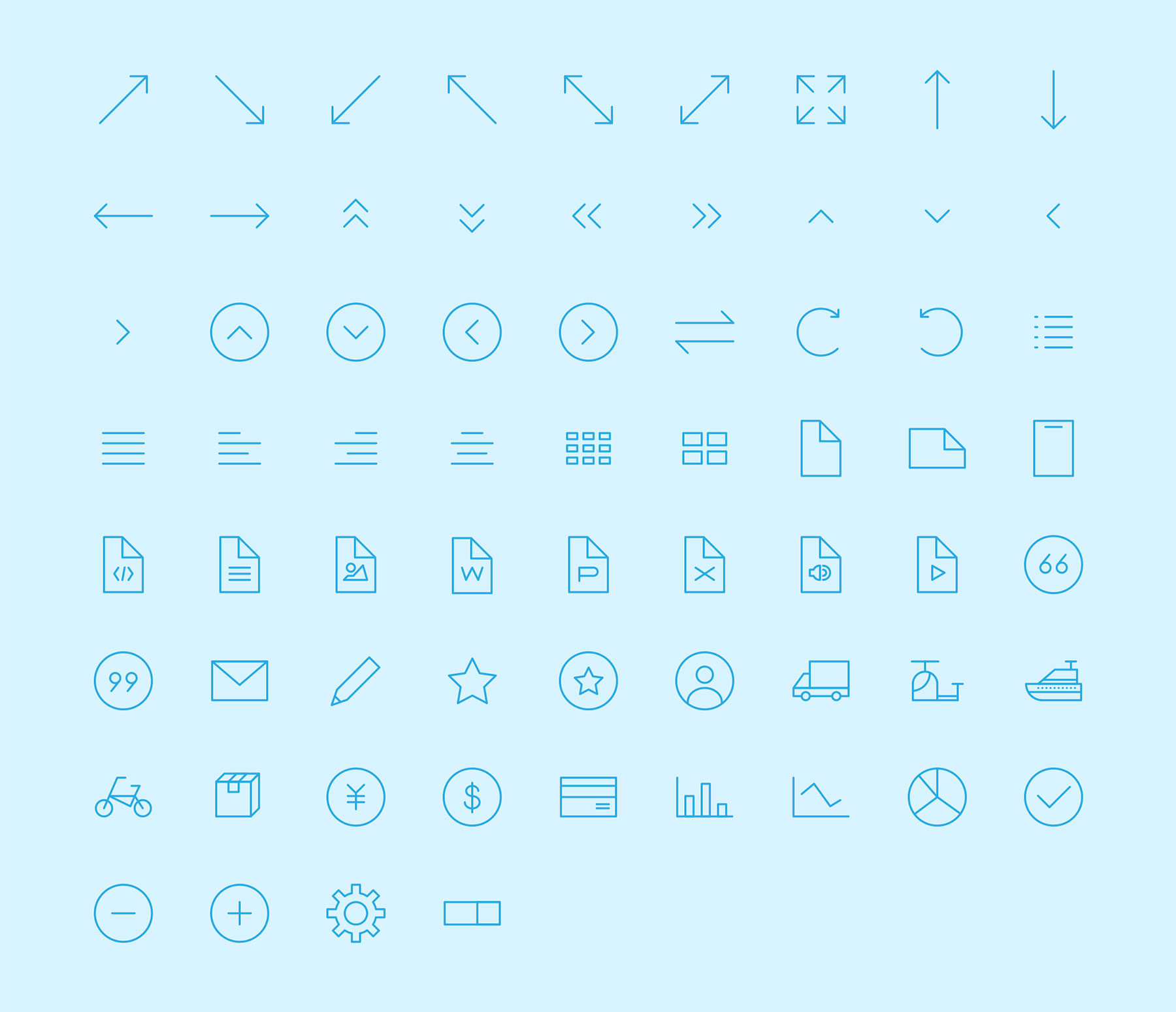 67 常用线性图标