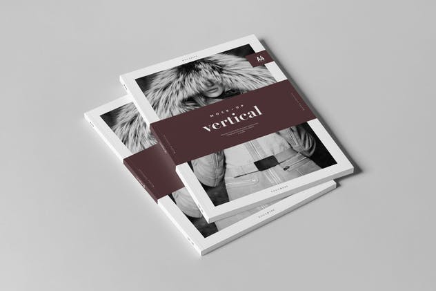 A4规格杂志设计样机模板 A4 Magazine Mock-up 3插图(2)