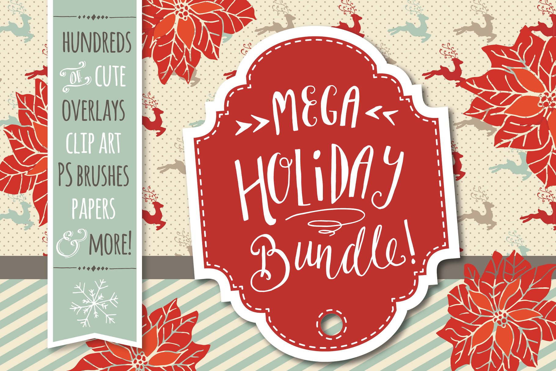 经典红色节日庆典设计物料合集 Mega Holiday Bundle! ***15 Sets***插图