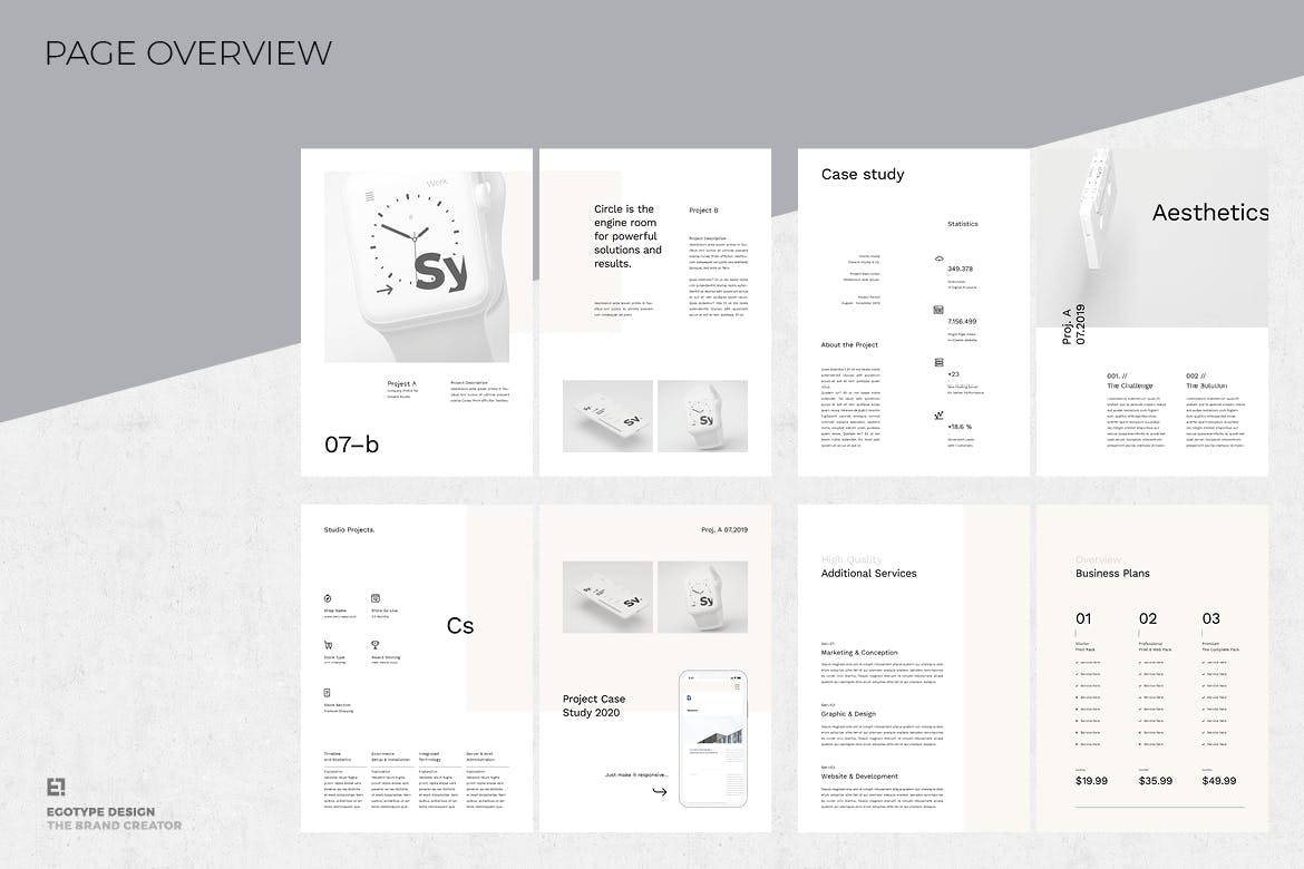 简约时尚设计风格招标书/投资商业计划书设计模板 Proposal插图(14)