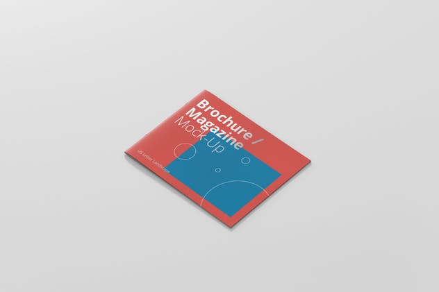 横版企业画册/宣传册/折页传单封面设计图样机素材库精选 US Letter Landscape Brochure / Magazine Mock-Up插图(6)