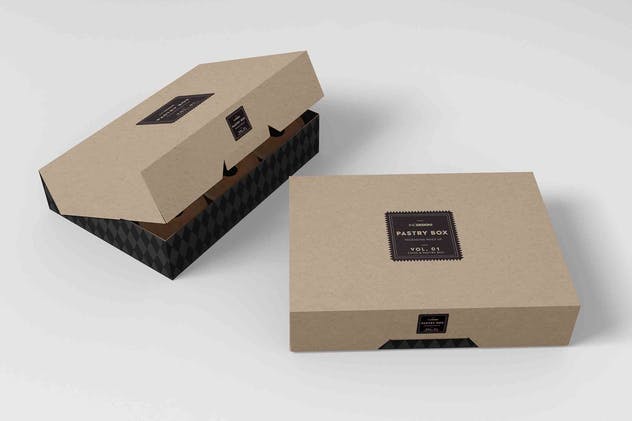快餐盒糕点外带包装样机v1 Food Pastry Boxes Vol.1: Packaging Mockups插图(6)