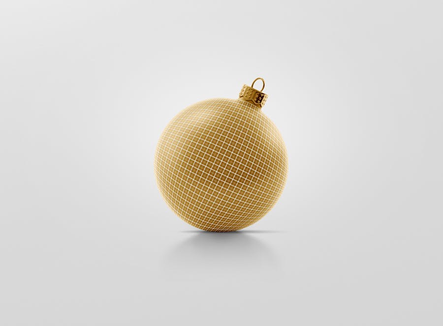 闪闪发光圣诞装饰球样机模板 Glitter Christmas Ball Mockup插图(10)