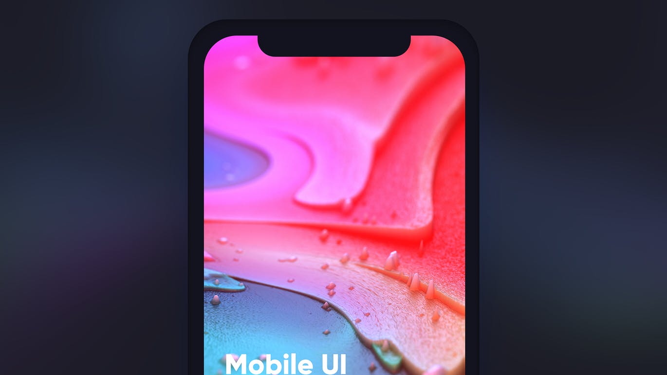 黑色iPhone手机UI界面设计效果图等距网格样机模板 Dark iPhone Mockup插图(7)