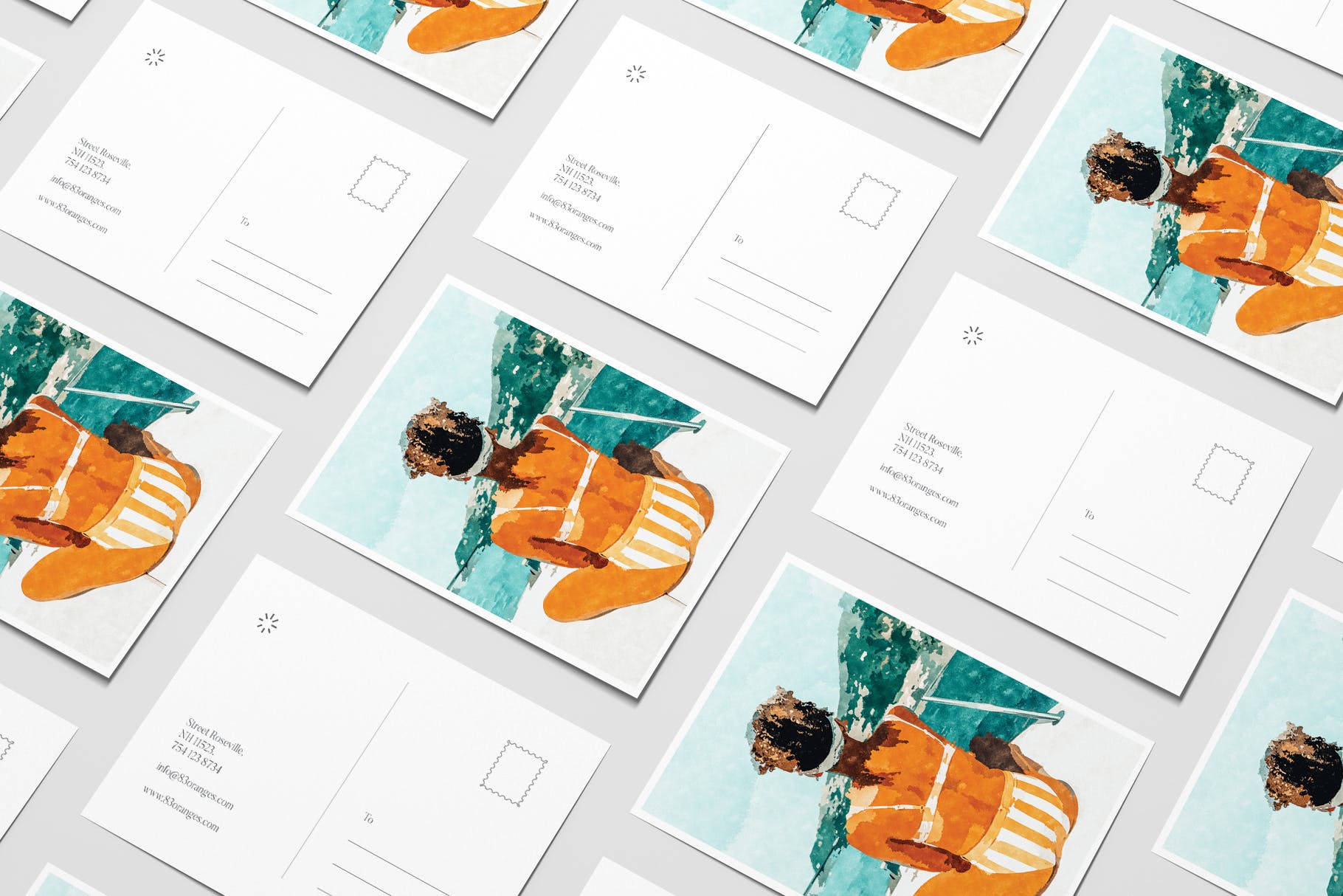 SOLO旅行者水彩插画办公文具设计套装 Solo Traveler Art & Stationary Kit插图(2)