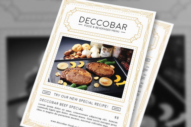 简约设计风格西餐厅菜单模板 Food Menu插图(2)