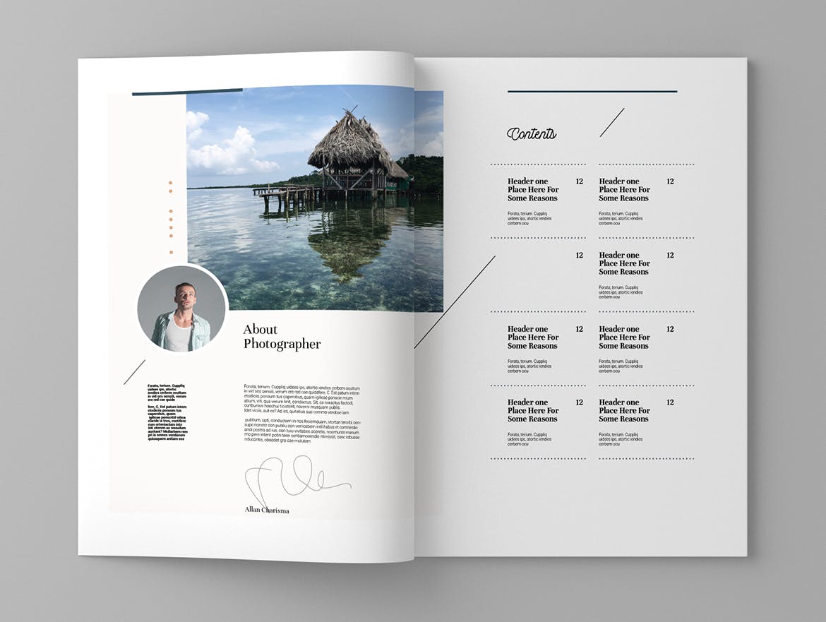 人物/旅游摄影作品集杂志设计INDD模板 Portofolio – Magazine Templates插图(2)