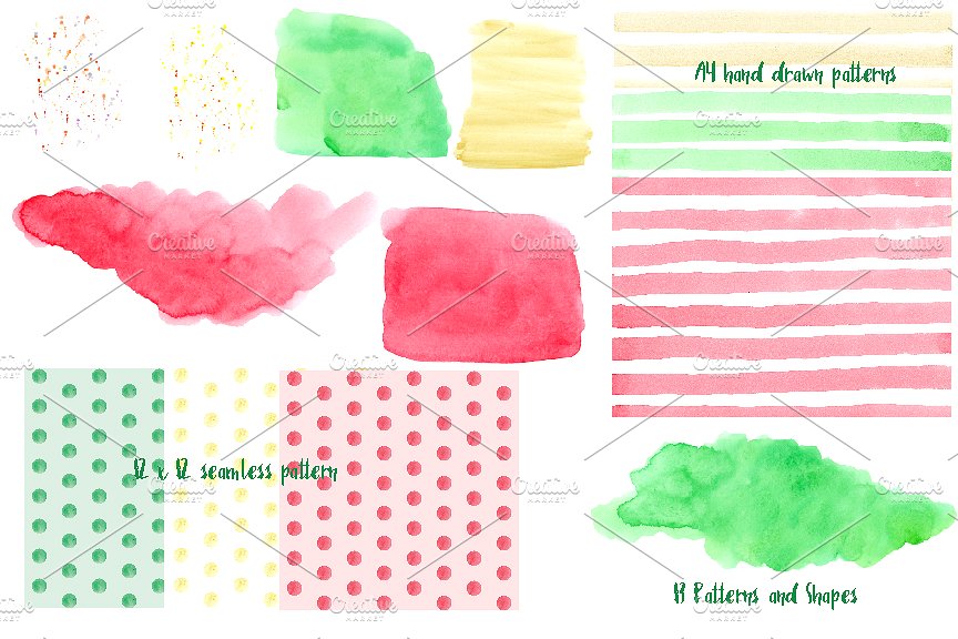 圣诞节主题水彩剪贴画合集 Christmas Clipart Bundle插图(1)