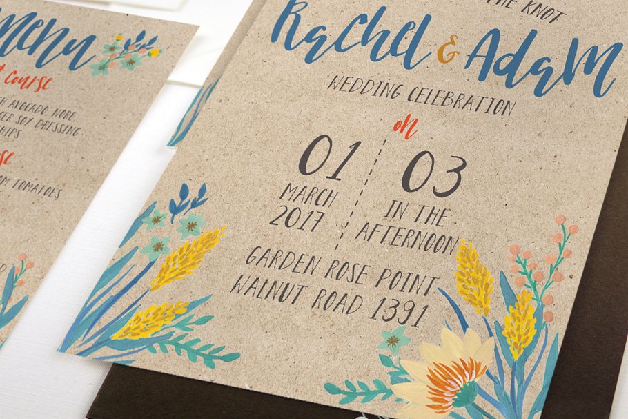 夏季花卉主题婚礼设计套装 Summer Floral Wedding Suite插图(3)