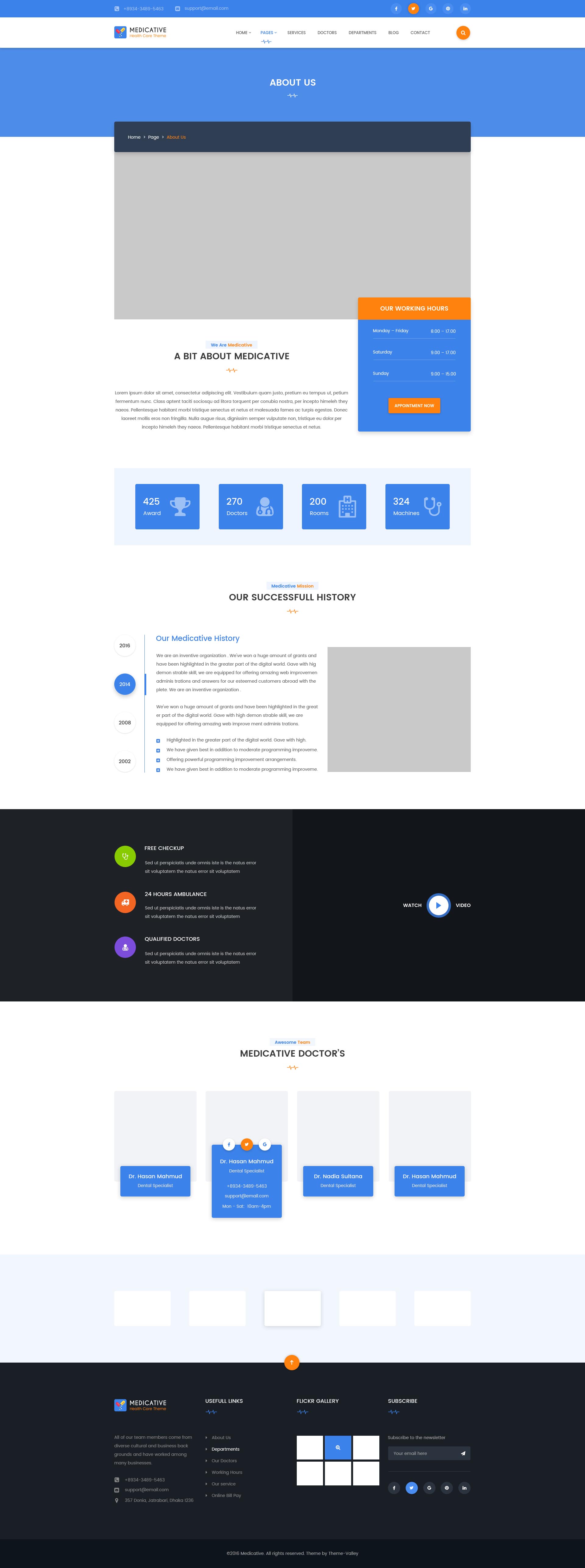 一套完美的医疗健康网站设计模板 Medical Website Template插图(2)