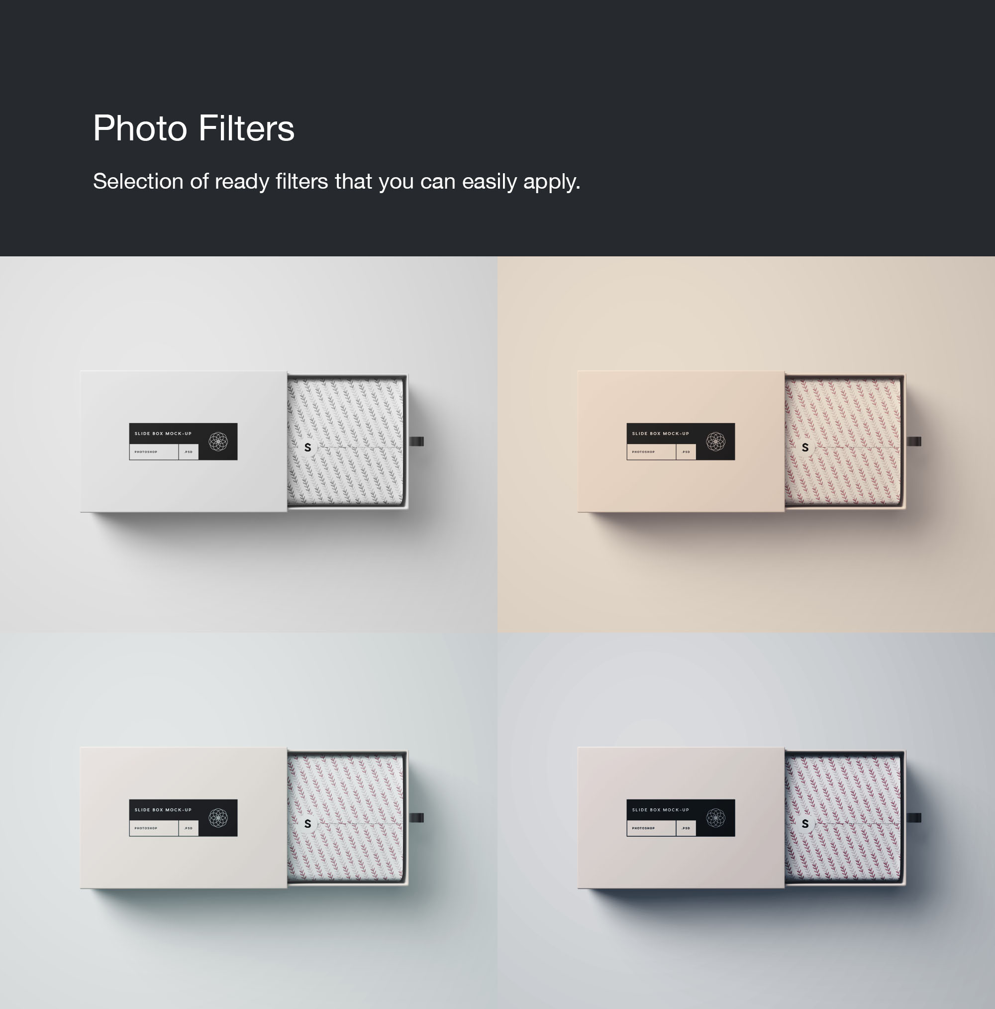 矩形高档礼品盒样机模板插图(3)