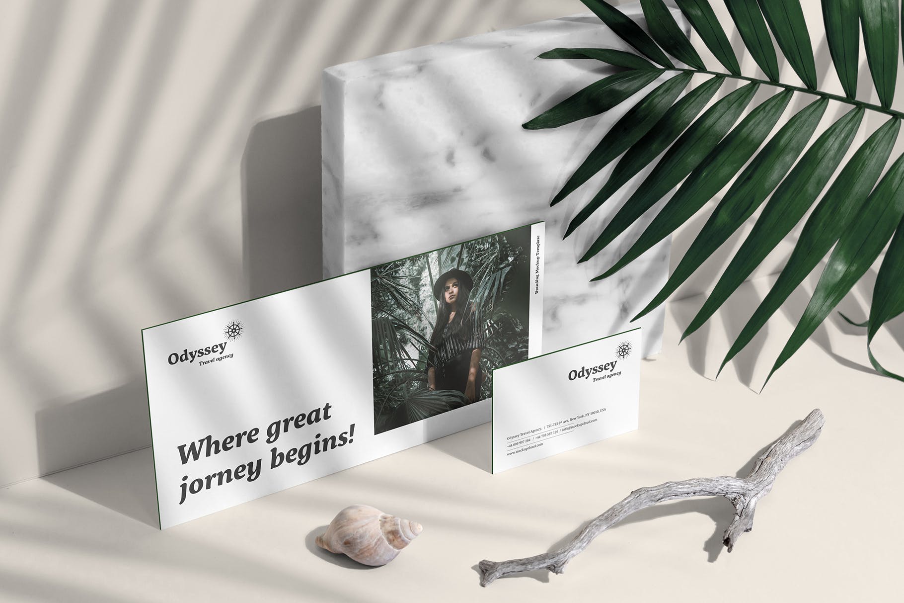 高端优雅风格时尚品牌VI设计效果预览样机套装 Odyssey Branding Mockup插图(9)