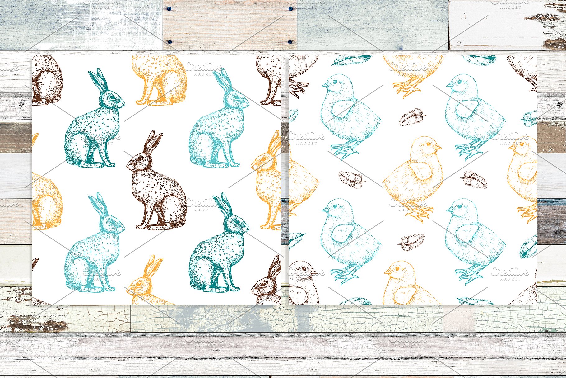 复活节和春天插画元素集 Easter & Spring Illustrations Set插图(7)