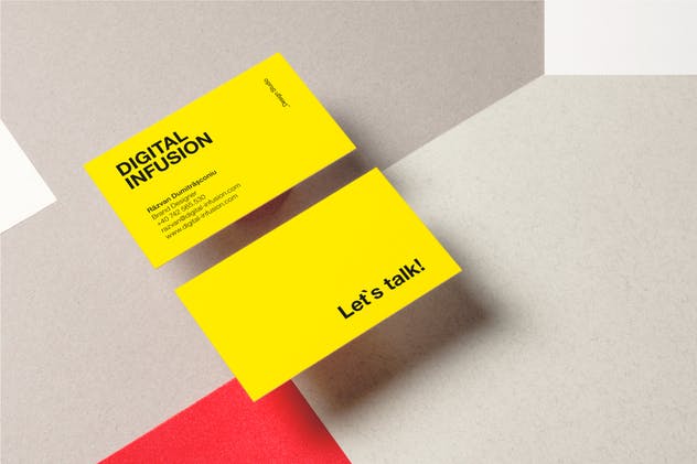 极简主义企业名片样机模板v1 Business Cards Mockup | VOL.1插图(3)