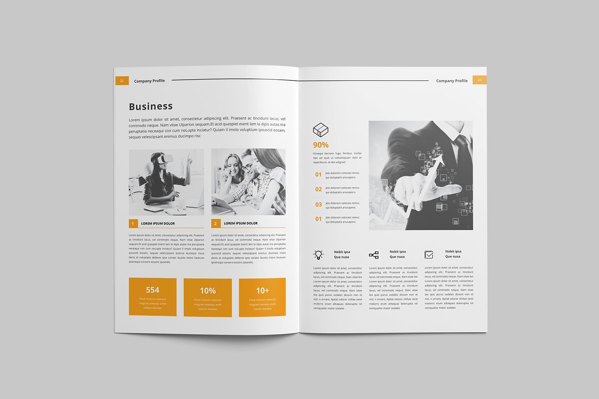 时尚高效企业简介/介绍宣传册模板插图(11)