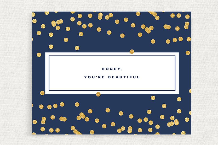 可打印不规则圆点纹理贺卡模板 Printable Just Because Greeting Card插图(1)