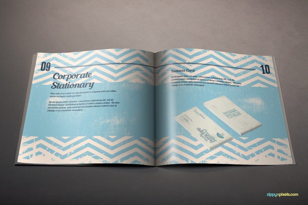 一款复古风画册模版下载[ai,indd,pdf]插图(9)