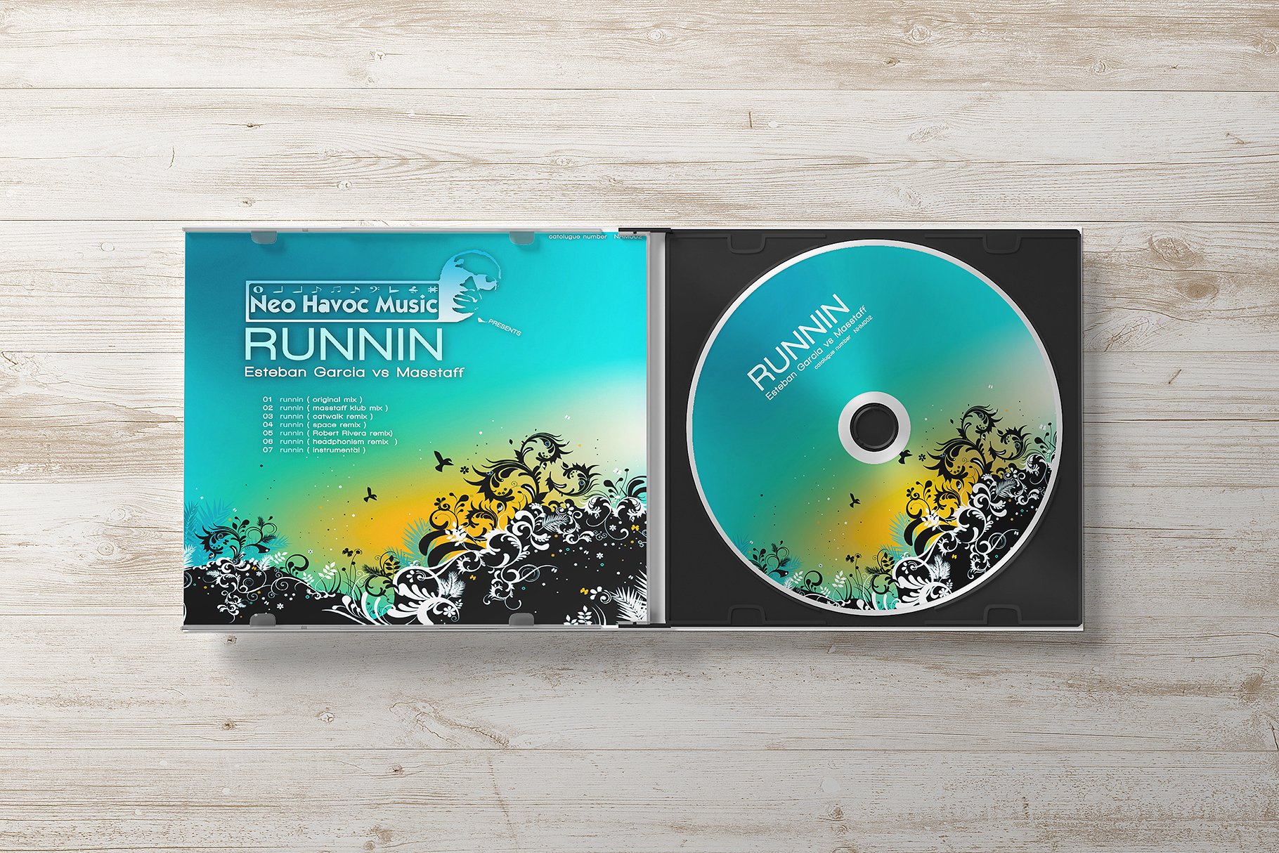 音乐CD包装及CD封面样机模板 Disc and Cases Mockups插图