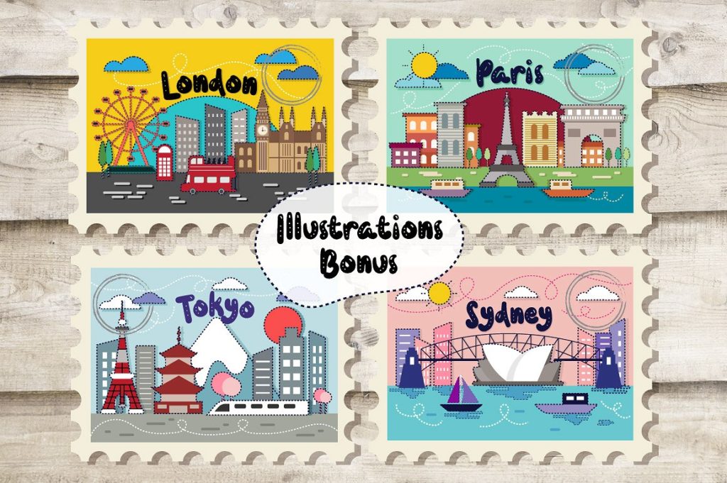 几款适合旅行主题手绘字体打包下载[ai,ttf,otf,pdf,jpg]插图(7)