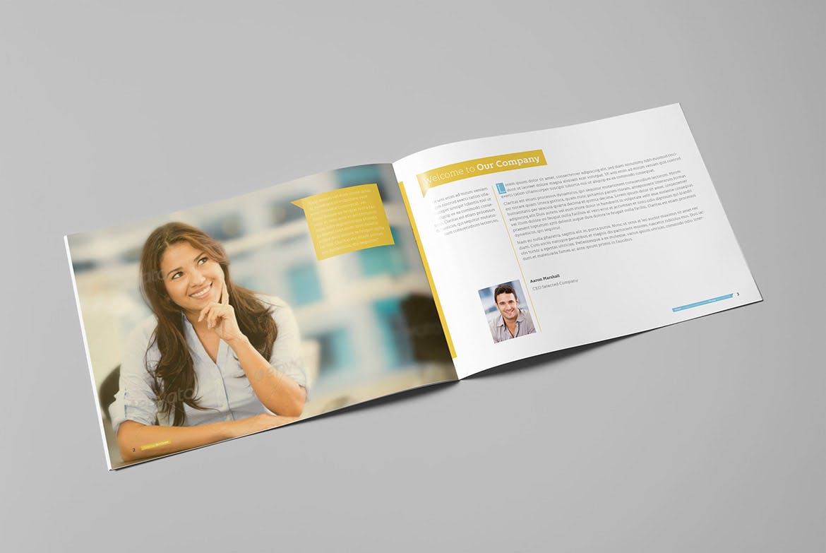 横版企业画册版式设计模板 Selected Landscape Brochure插图(1)