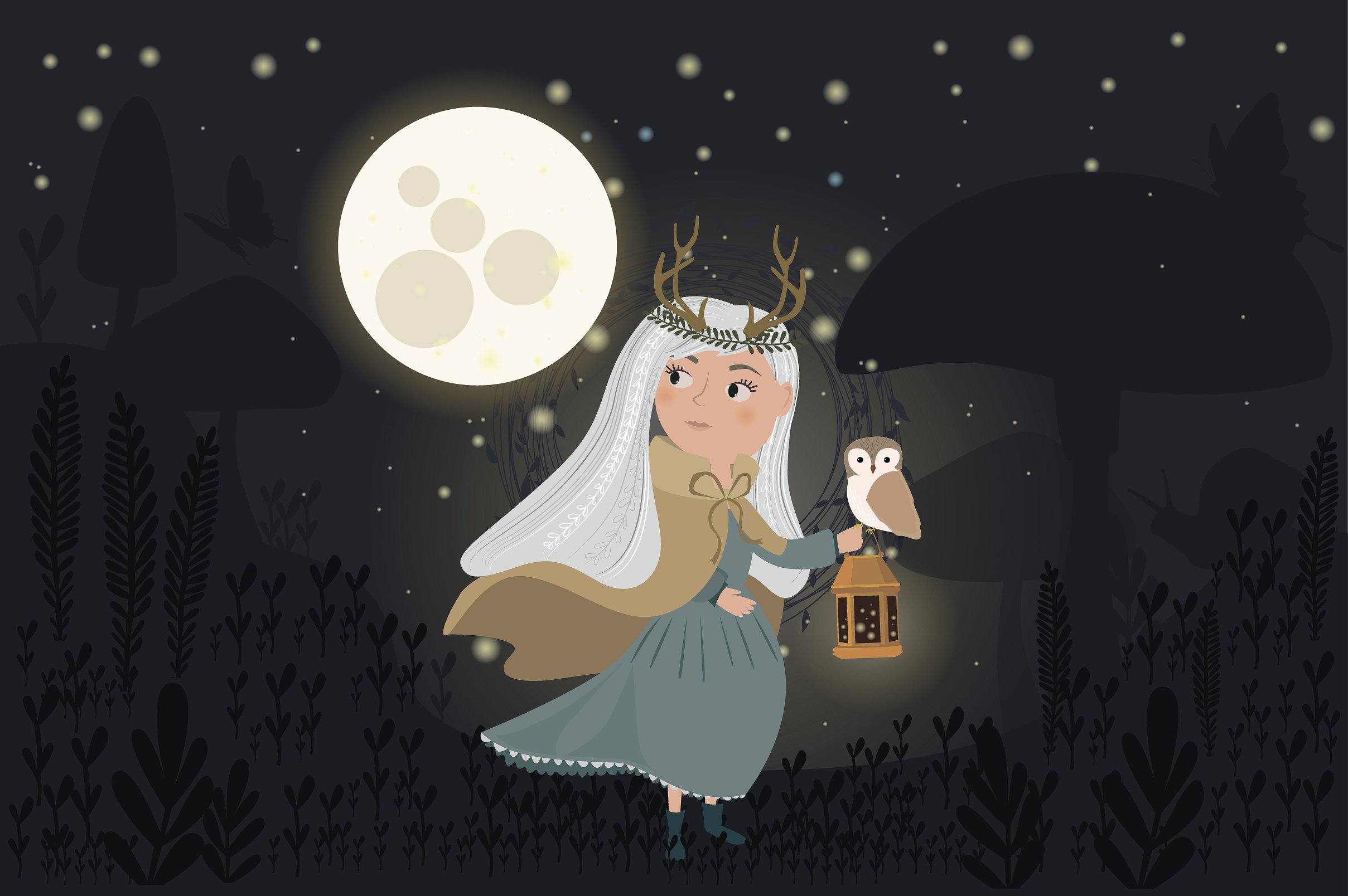 魔术森林剪贴画和卡通插图合集插图(4)