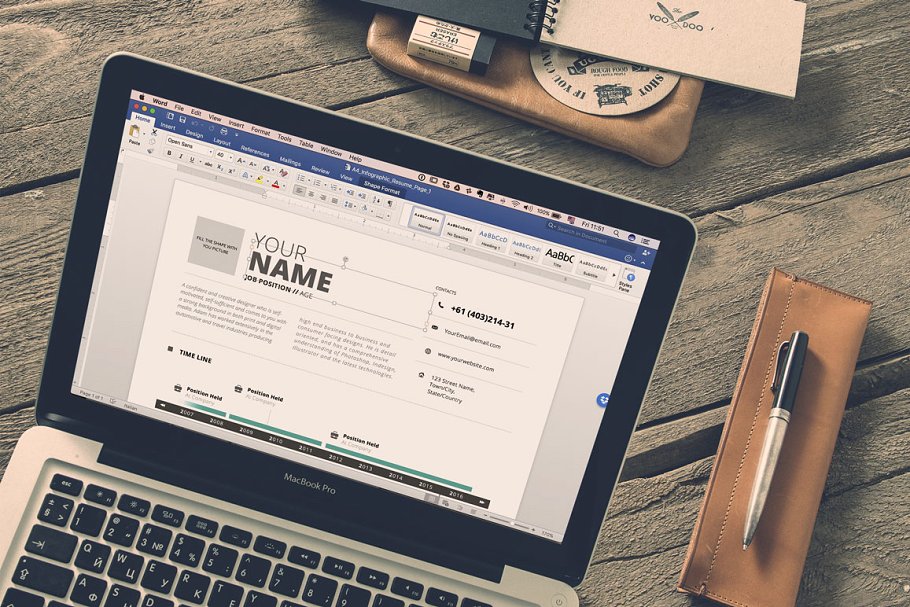 专业的两页信息图表简历模板 Infographic Resume/Cv Template Vol.5插图(7)