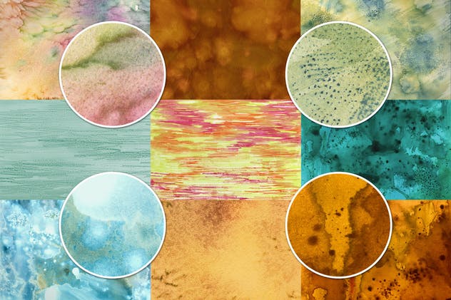 35款水彩艺术涂料肌理纹理Vol.1 Watercolor Wash Bundle Volume 1插图(6)