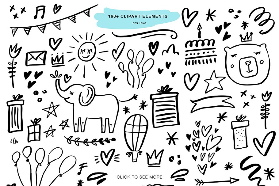 婴儿淋浴品牌设计素材合集 Baby Shower Collection插图(3)