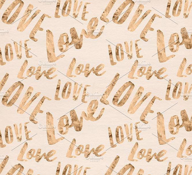 爱&吻爱情主题图案纹理 Love & Kisses Vol. 2: Rose Gold插图(3)