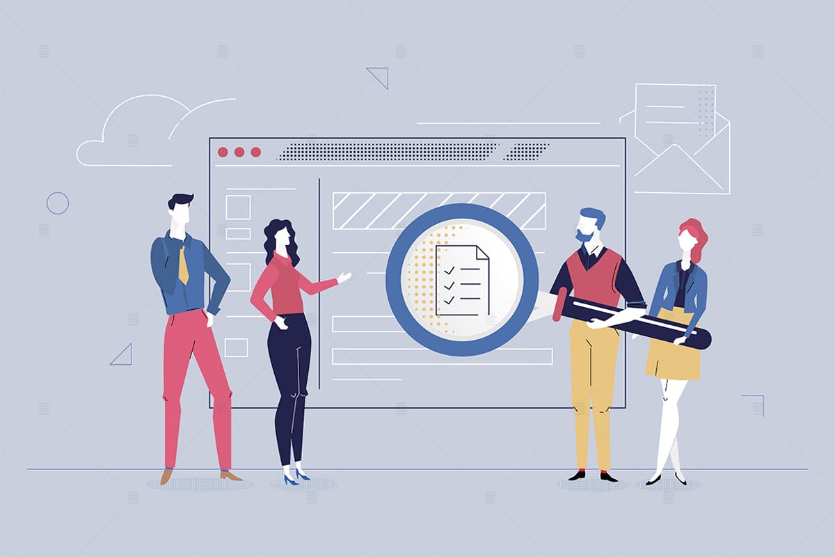 商业策划-扁平化设计插画 Business planning – flat design style illustration插图