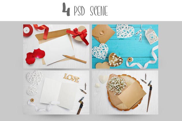 浪漫情人节场景样机模板 Valentine scene creator插图(6)