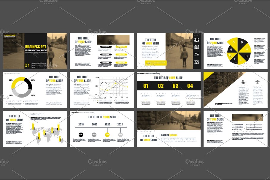工作汇报数据统计 PPT 模板 Powerpoint Presentation Templates插图(3)
