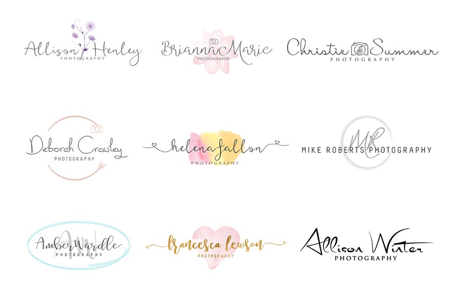 100款预制Logo模板和Logo设计字体合集 Logo bundle and Font Bundle插图(2)