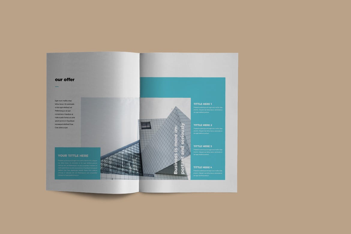 高品质的时尚高端多用途的企业宣传册品牌手册画册房地产楼书杂志设计模板插图(3)