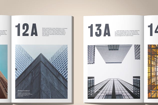 A4烫金印字杂志样机 A4 Foil Stamping Magazine Mock-Up插图(6)