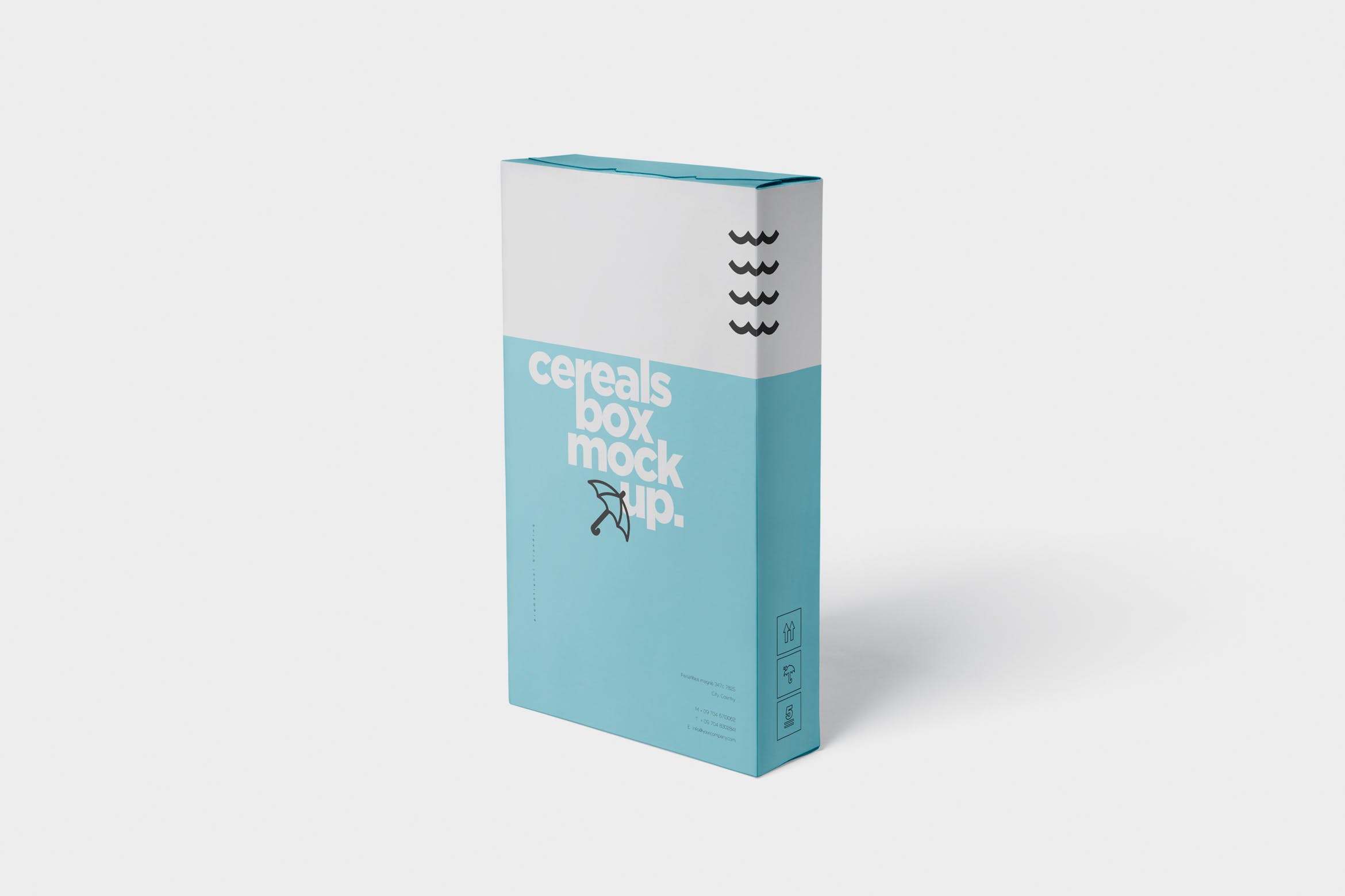 香烟/避孕套/扑克牌适用的超薄包装盒外观设计样机 Cereals Box Mockup – Slim Size Box插图