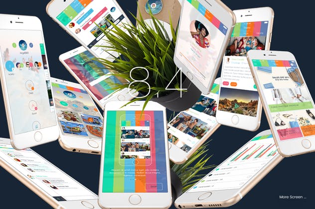 多用途极简主义手机APP应用UI套件8.4 8 Part 4 – Mobile UI Kit插图(1)