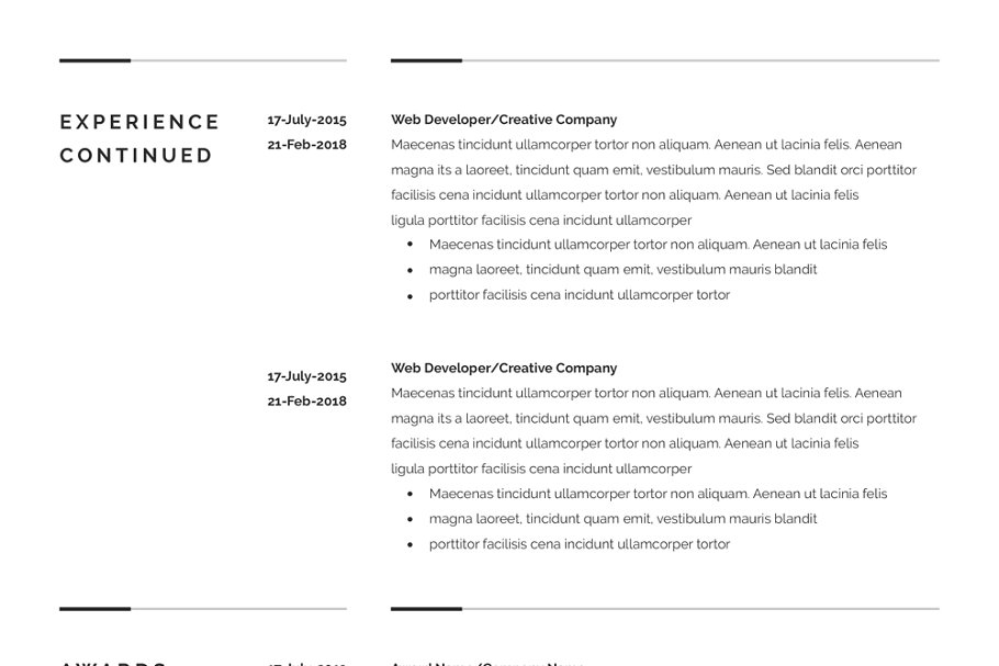 创意个人求职简历模板 Creative Resume Template 3 Pages插图(6)