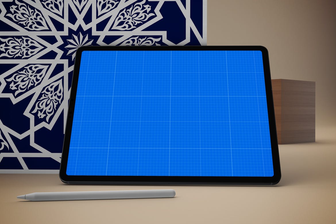 iPad Pro平板电脑UI设计图多角度演示素材库精选样机模板 Arabic iPad Pro Mockup插图(9)
