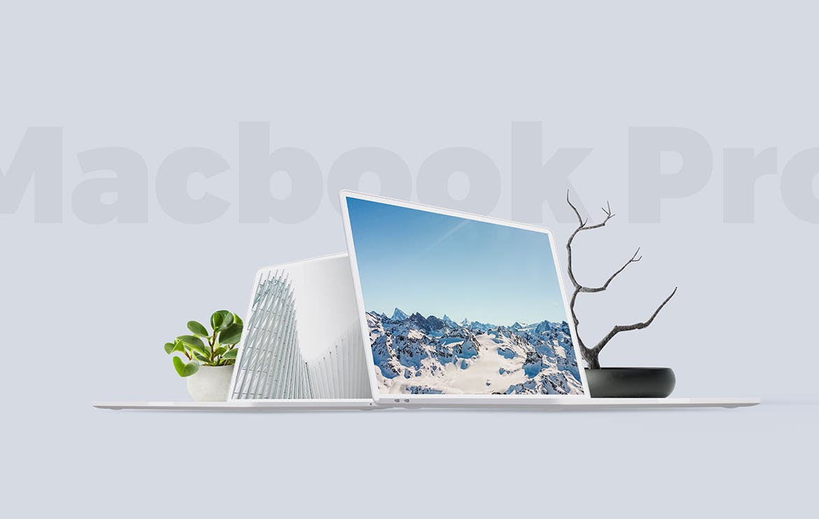 MacBook笔记本电脑屏幕演示素材库精选样机 Macbook Clay Mockup插图(1)