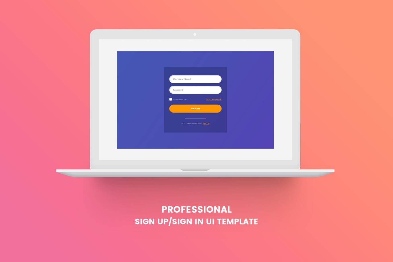 网站注册登录界面设计PSD模板v01 Sign Up / Sign In PSD Template V01插图