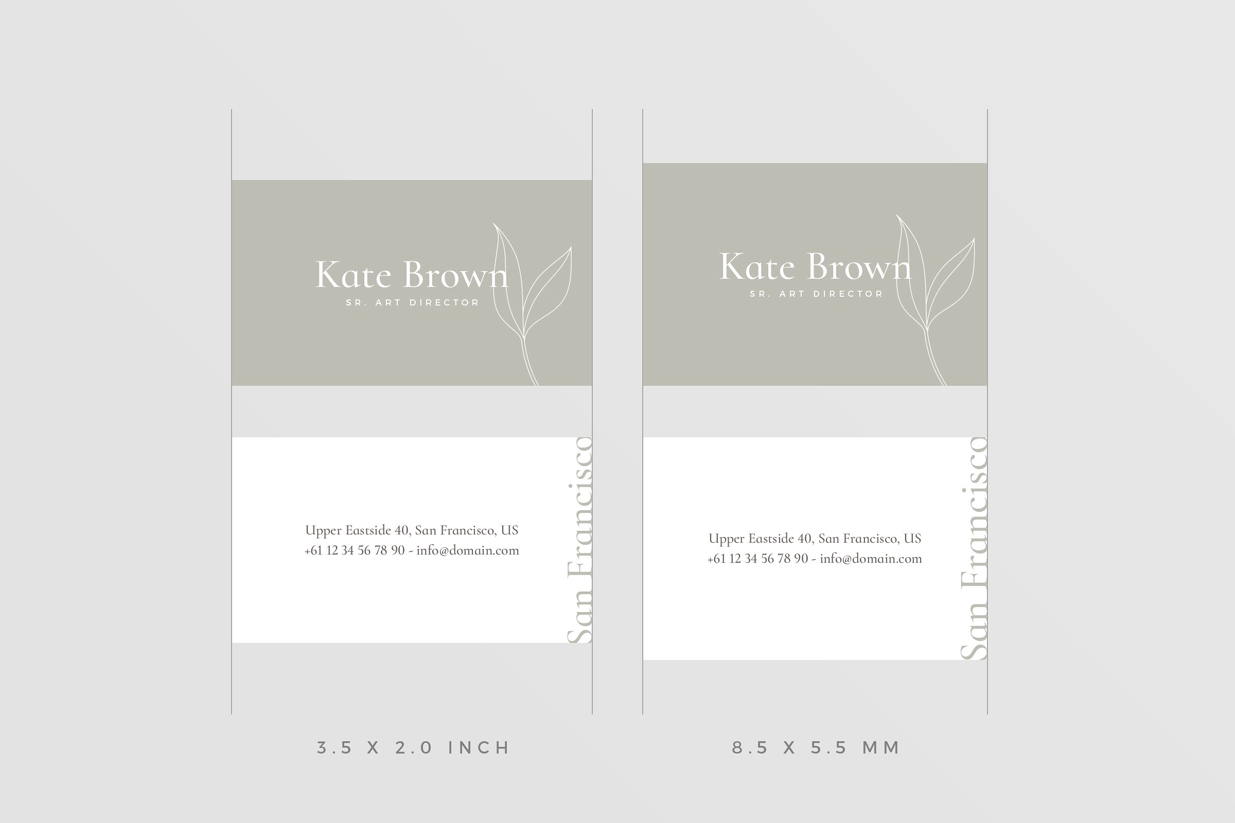 极简主义企业名片设计模板2 San Francisco Business Cards插图(4)