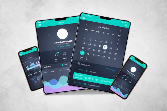 iPhone & iPad X 多角度演示样机模板合集v2 iPhone & iPad X Mockup V.2插图(5)