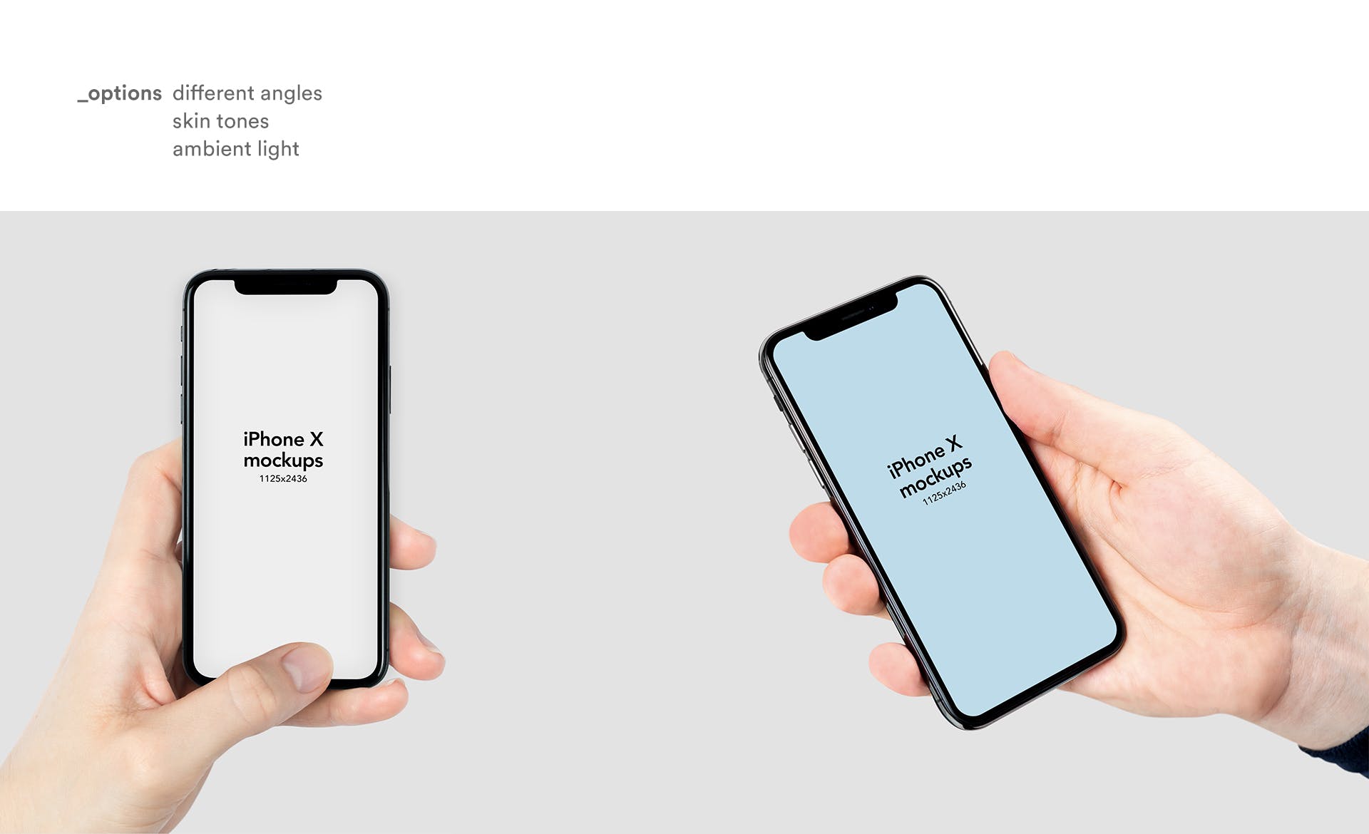 手持iPhone手机屏幕正视图样机模板 iPhone Mockup Set插图(1)