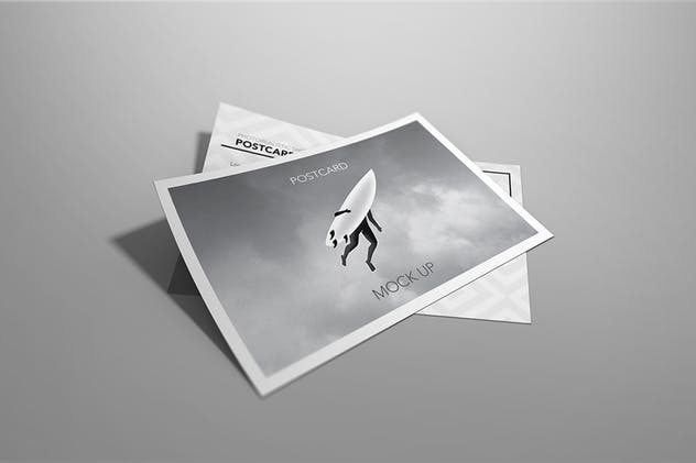 简约的明信片/邀请函/传单样机 Postcard / Invitation / Flyer Mock-up插图(4)