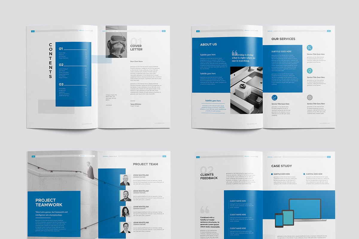 极简主义企业策划提案书设计模板插图(1)